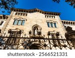 Facade of the Seminari Conciliar de Barcelona seminary in Barcelona, Catalonia, Spain, Europe