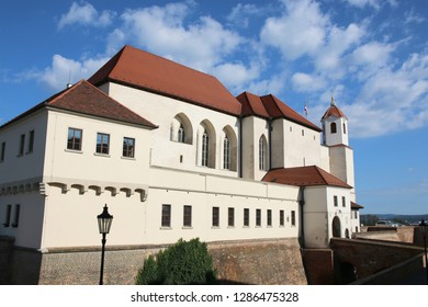 Facade of Spilberk castle in Brno, Czech Republic.