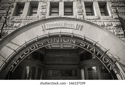 Facade Of The St. Louis Union Station Terminal Hotel.