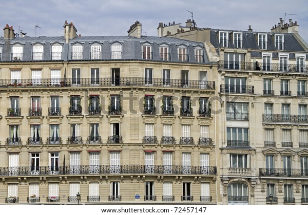 Facade Traditional Living Building Paris France Stock Photo Edit