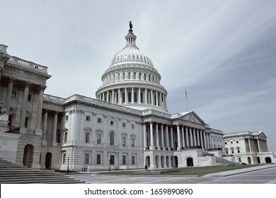 Facade of the US Capitol Building, Washington DC