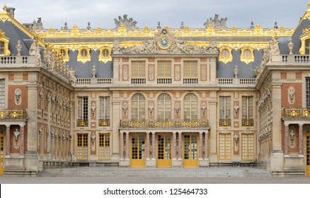 the facade of Versailles Palace in Ile de France