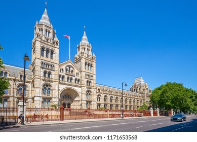 Facade View Of Natural History Museum In London