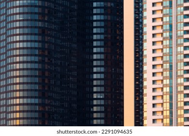 Facades of Chicago's downtown high-rise architecture. - Shutterstock ID 2291094635