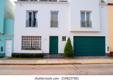 facades of suburban houses exterior peru - Shutterstock ID 2198237581