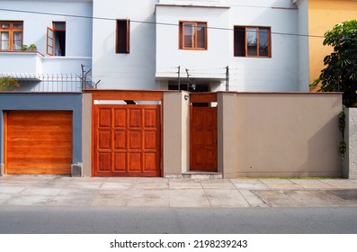 facades of suburban houses exterior peru - Shutterstock ID 2198239243
