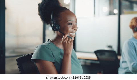 Face, business and woman in call center, telemarketing and customer support in office. Portrait, female agent or consultant with headset, conversation or consulting for digital marketing, crm or help - Shutterstock ID 2269865509