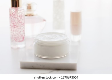 Face Cream Moisturizer In A Jar, Luxury Skincare Cosmetics And Anti-aging Product For Healthy Skin And Beauty Routine