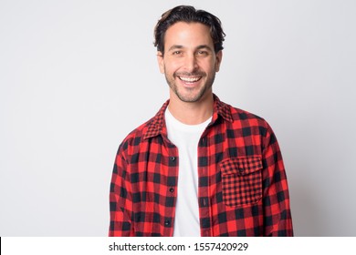 Face Of Happy Hispanic Hipster Man Smiling