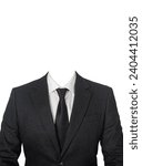 Face ID photo, suit composite image, neat upper body profile