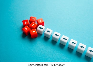 Face an insurmountable obstacle. Work violation of due to force majeure. Blocking, it is impossible to move on without resolving current problems. New challenges and threats. Get things in order.