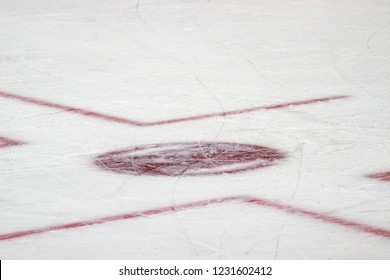 Face Off Circle, Ice Hockey. Winter Sport.