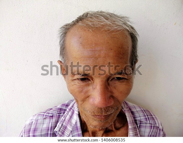 Face Old Man Glabrous Thin White Stock Photo Edit Now 1406008535
