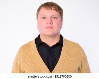 Face Of Overweight Man Looking At Camera