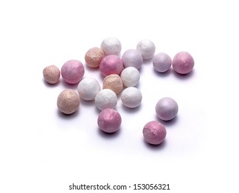 Face Powder Pearls (Ball-Powder) Isolated on White 