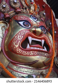 Face of Seto Bhairab ( White Bhairab) from Nepal.