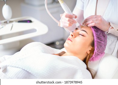 Face Skin Care. Facial Hydro Microdermabrasion Peeling Treatment