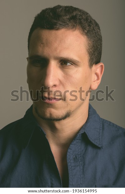 Face Young Muscular Persian Man Thinking Stock Photo 1936154995 ...