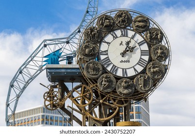 Face with zodiac of the century clock in Tianjin, China