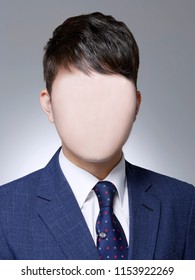 Faceless Mans Id Photo