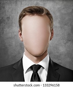 Faceless person portrait