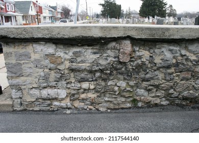 Faces In Old Cemetary Stone Wall.