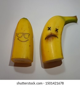 Faces On Banana On White Background Stock Photo 1501421678 | Shutterstock