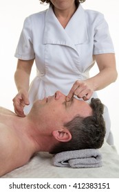 Facial And Cranial Osteopathy Therapy Given By A Female