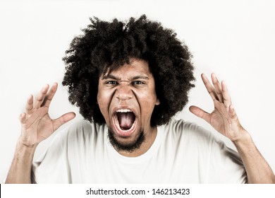 Facial Expression Of Man - Scream 