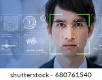 Facial Recognition System concept.