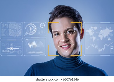 Facial Recognition System concept.