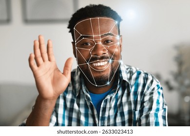 Facial recognition technology in action during a modern identification check