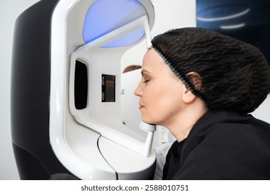 Facial recognition technology in use at a high-tech diagnostic center