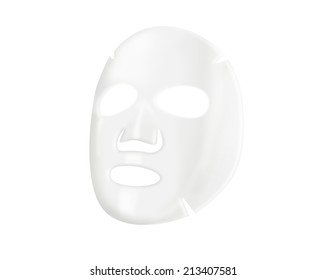 Facial Sheet Mask On White Background.