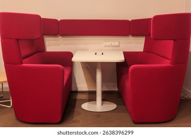 Facing sofa and table for meeting