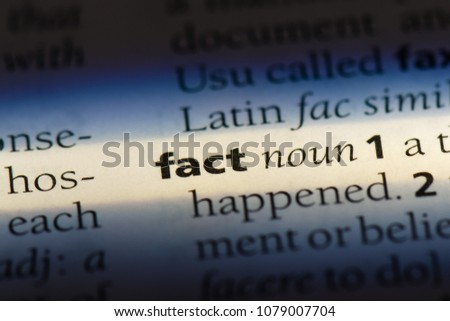 fact word in a dictionary. fact concept