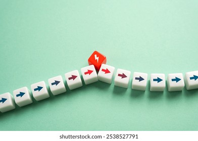 The factor that changes everything. A critical break. A sudden change in plans. A threat and a danger. Recover from the blow and get back on course. Severe stress. Withstand the blow.