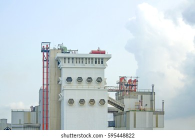 Factory Of Animal Feed In The Dayligth