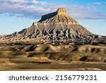 Factory Butte in the Caineville Badlands of Utah