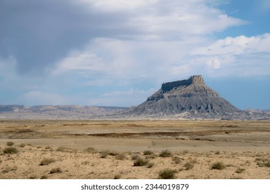 Factory Butte rock formation in Wayne County, Utah. Popular site for off road sports