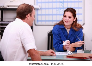 Factory Colleagues On A Meeting