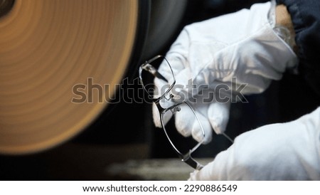 Factory for making spectacle lenses and frames, myopia glasses, sunglasses, production line