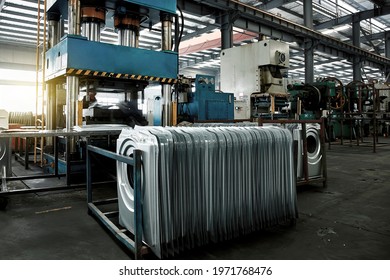 Factory Mechanical Assembly Line In The Old Age