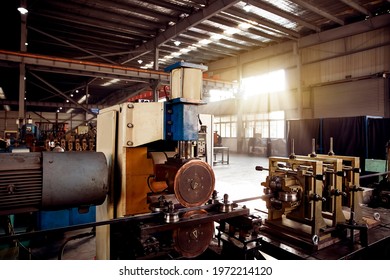 Factory Mechanical Assembly Line In The Old Age