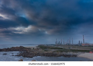 Factory next to the coast