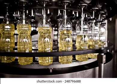 Factory for the production of edible oils. Shallow DOFF. Selective focus