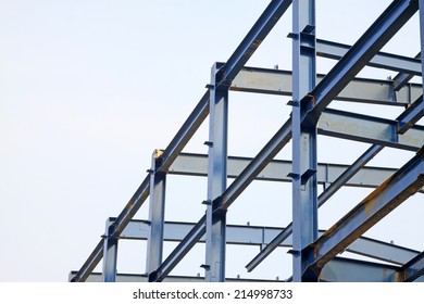 Factory Steel Framework, Closeup Of Photo