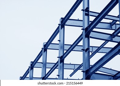 Factory Steel Framework, Closeup Of Photo