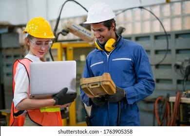 Factory Worker Man Woman Safety Uniform Stock Photo 1763905358 ...