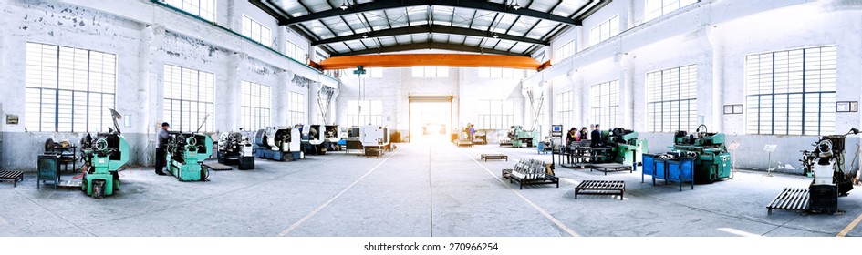 Factory Workshop Interior And Machines